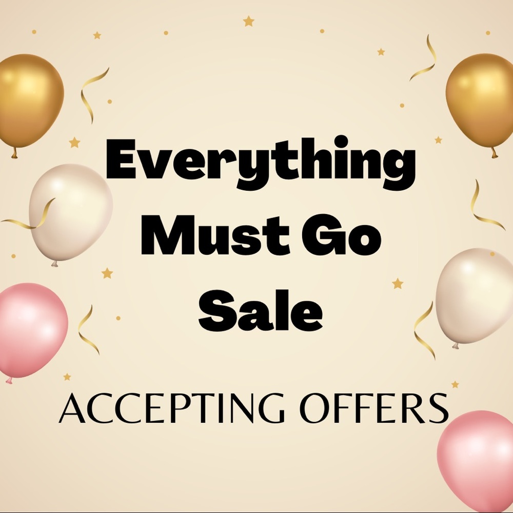 Tops pants bikinis bras purses shoes everything must go! Accepting offers!